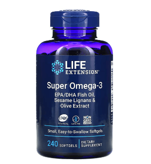 Life Extension, 슈퍼 오메가3, 소프트젤 240정