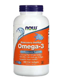 NOW Foods, 오메가3, EPA 180/DHA 120, 피쉬 소프트젤 200정