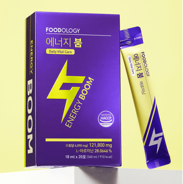 [푸드올로지] 아르기닌 고함량 액상 활력제 에너지붐 6090mg