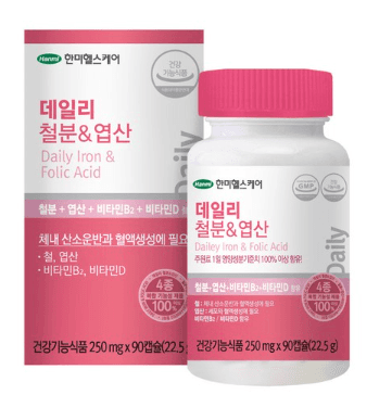 한미헬스케어 데일리 철분 & 엽산 영양제