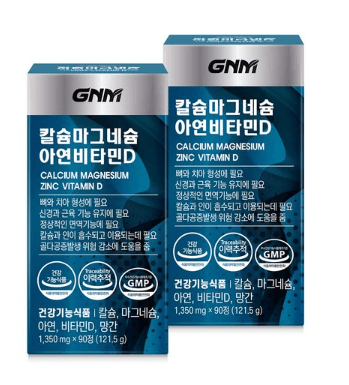 GNM자연의품격 칼슘 마그네슘 아연 비타민D 뼈건강 90정