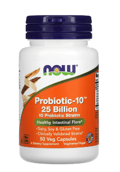 NOW Foods, Probiotic-10, 250억, 베지 캡슐 50정