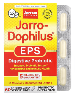 Jarrow Formulas, Jarro-Dophilus EPS, 소화촉진 프로바이오틱, 50억, Enteroguard 베지 캡슐 60정