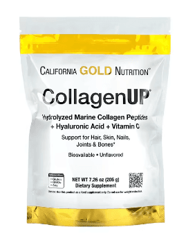California Gold Nutrition, CollagenUP, 히알루론산 및 비타민C 함유 가수분해 해양 콜라겐 펩타이드, 무맛, 206g (7.26oz)