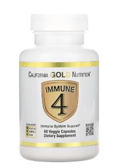 California Gold Nutrition, Immune 4, 면역계 지원, 베지 캡슐 60정