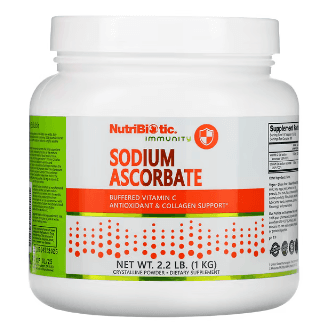 NutriBiotic, Immunity, 아스코르브산 나트륨, 결정질 분말, 1kg(2.2lb)