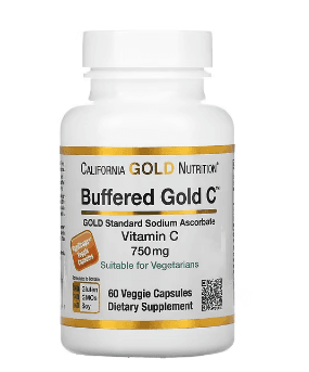 California Gold Nutrition, Buffered Gold C, GOLD Standard 아스코르브산 나트륨(비타민C), 750mg, 베지 캡슐 60정