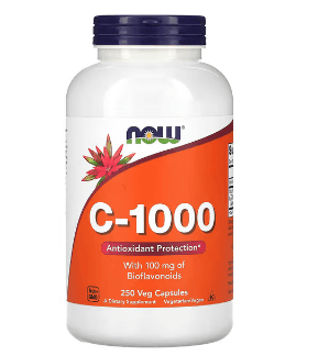 NOW Foods, C-1000, 바이오플라보노이드 100mg 함유, 베지 캡슐 250정