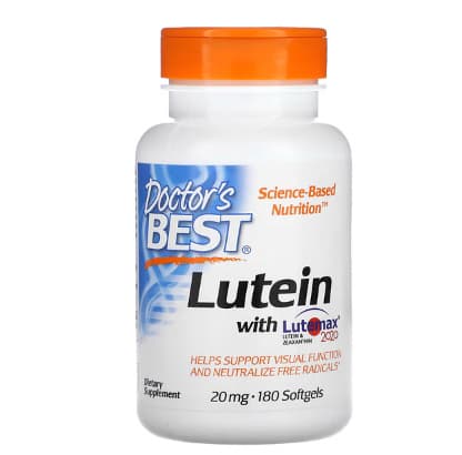 Doctor's Best, Lutemax 2020 함유 루테인, 20mg, 소프트젤 180정
