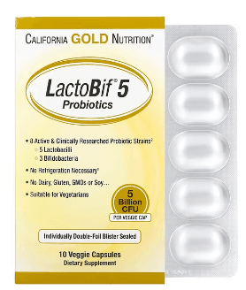 California Gold Nutrition, LactoBif 프로바이오틱스, 50억 CFU, 베지 캡슐 10정