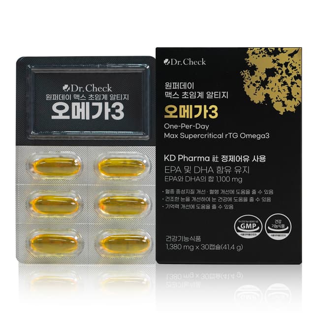 닥터체크 닥터체크 원퍼데이 맥스 초임계 알티지 오메가3