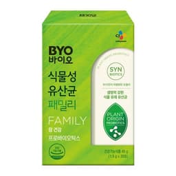 CJ BYO 식물성 유산균 패밀리 정보, 효과, 효능, 부작용, 가격, 추천, 섭취 시간, 믿을 수 있는 후기를 당신의 영양제에서 확인해보세요! 이미지,영양 